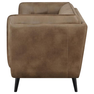 Thatcher - Upholstered Tuxedo Arm Tufted Sofa - Brown