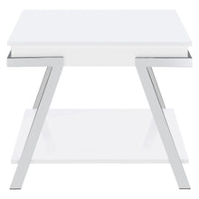 Marcia - Rectangular Side End Table - White High Gloss