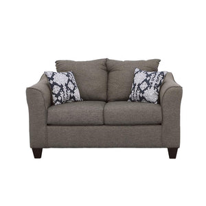 Salizar - Upholstered Flared Arm Loveseat - Charcoal Gray