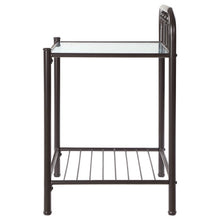 Livingston - Metal 1-Shelf Nightstand - Dark Bronze