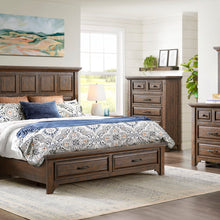 Vista Canyon - King Storage Bed - Burnt Umber