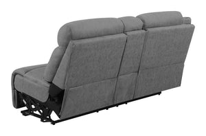 Higgins - Upholstered LAF Power Loveseat - Gray