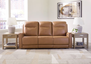 Tryanny - Butterscotch - Power Reclining Sofa With Adj Headrest