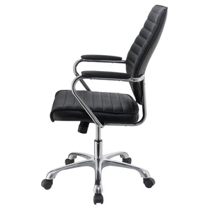 Chase - Upholstered Adjustable Home Office Desk Chair - Black