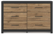 Vertani - Black / Honey Brown - Six Drawer Dresser