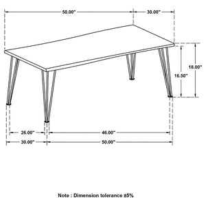 Zander - Rectangular Wood Top Coffee Table - Natural Brown