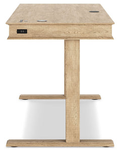 Elmferd - Light Brown - Adjustable Height Desk