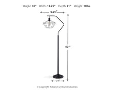 Makeika - Black - Metal Floor Lamp