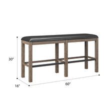 Benton - 60" Bar Height Bench - Brown / Dark