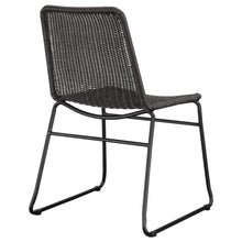 Dacy - Faux Rattan Metal Dining Side Chair (Set of 2) - Brown