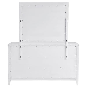 Marielle - 6-Drawer Dresser With Mirror - Distressed White