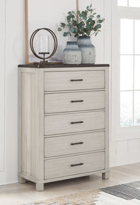 Darborn - Gray / Brown - Five Drawer Chest