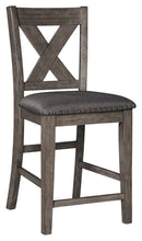 Caitbrook - Gray - Upholstered Barstool (Set of 2)