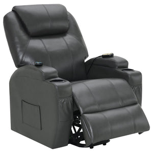 Sanger - Upholstered Power Lift Massage Recliner