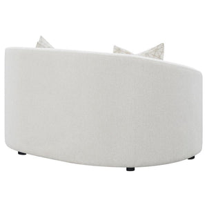 Rainn - Boucle Upholstered Sloped Arm Loveseat - Latte