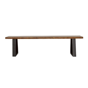 Ditman - Live Edge Wood Dining Bench - Gray Sheesham