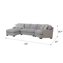 Analiese - Sectional - Dove Gray - Fabric