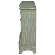 Erigeron - 4 Door Wood Trellis Storage Accent Cabinet - Gray