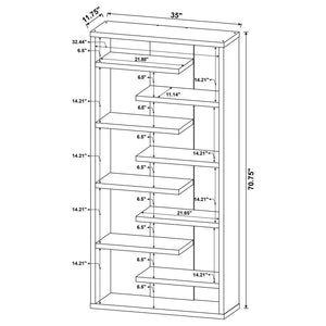 Altmark - 8-Shelf Open Bookcase - Cappuccino