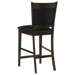 Jaden - Upholstered Counter Chair (Set of 2) - Black And Espresso