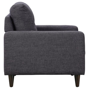 Watsonville - Upholstered Track Arm Tufted Accent Chair - Gray