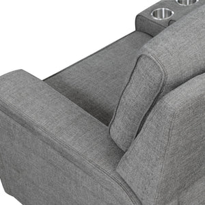 Medford - Power Reclining Sectional - Charcoal Ash