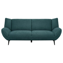 Acton - Upholstered Flared Arm Sofa - Teal Blue