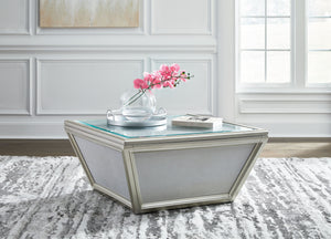 Traleena - Silver Finish - Square Cocktail Table