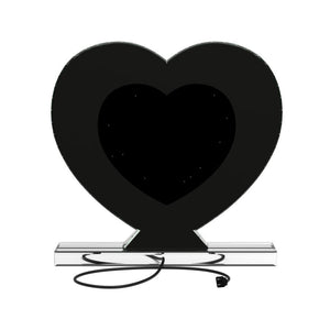 Euston - Heart Shaped Vanity Mirror - Silver