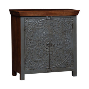 Sahana - 2 Door Accent Cabinet - Dark Brown