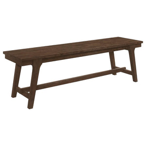 Reynolds - Wood Trestle Base Dining Bench - Brown Oak