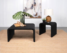 Cahya - Woven Rattan Square End Table - Black