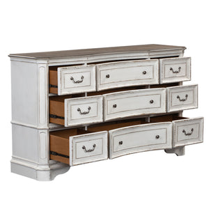 Magnolia Manor - 9 Drawer Dresser - White