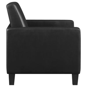 Julio - Upholstered Track Arm Accent Chair - Black