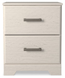 Stelsie - White - Two Drawer Night Stand