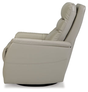 Riptyme - Dove Gray - Swivel Glider Recliner