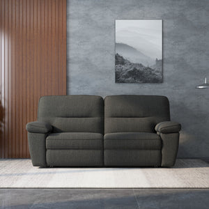 Alberta - 2 Piece Reclining Loveseat - Charcoal Gray