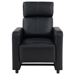 Toohey - Upholstered Home Theater Push Back Recliner - Black