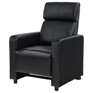 Toohey - Upholstered Home Theater Push Back Recliner - Black