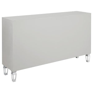 Leticia 3-Drawer Mirrored Storage Accent Cabinet - Silver