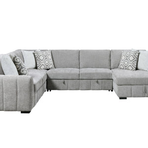 Ritchie - Sectional with Pop-up Sleeper - Pewter