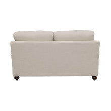 Glenn - Upholstered English Arm Loveseat - Light Gray And Blue