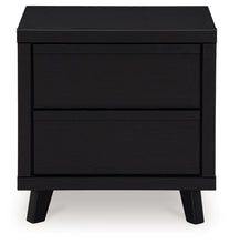 Danziar - Black - Two Drawer Night Stand