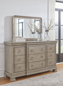 Lexorne - Gray - Dresser And Mirror