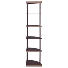 Bonwick - 5-Shelf Corner Bookshelf - Cappuccino