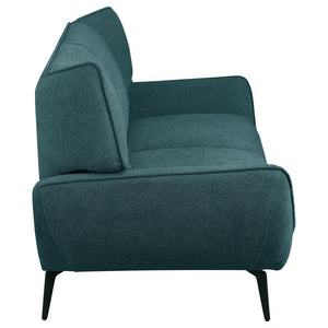 Acton - Upholstered Flared Arm Sofa - Teal Blue