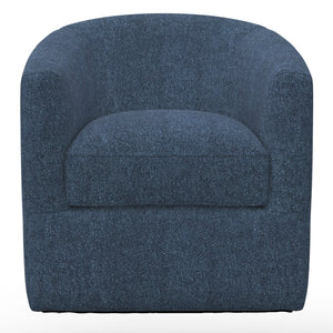 Oliver - Swivel Accent Chair - Textured Navy