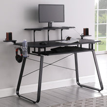 Alfie - Gaming Desk With USB Ports - Gunmetal