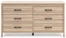 Battelle - Tan - Six Drawer Dresser