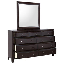 Phoenix - 9-Drawer Dresser With Mirror - Cappuccino